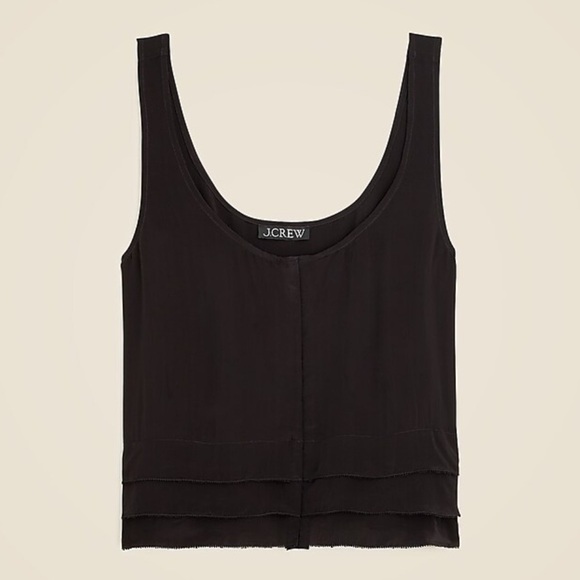J crew Drapey tiered top in crepe de chine - Picture 1 of 3